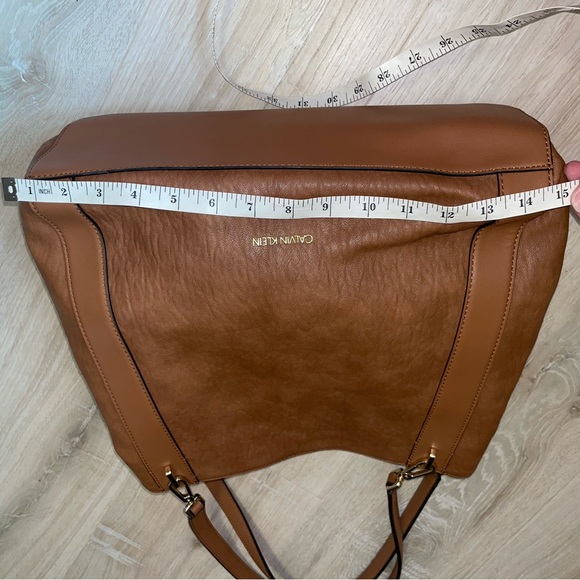 NWOT Calvin Klein Triple Compartment Reyna Tote in Caramel Color - Picture 14 of 16